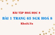 Bài 1 trang 65 SGK Hóa 8: Mol, Khối lượng mol, Thể tích mol